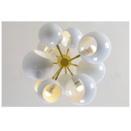 Witte 10-lichts moderne eigentijdse kroonluchterlamp