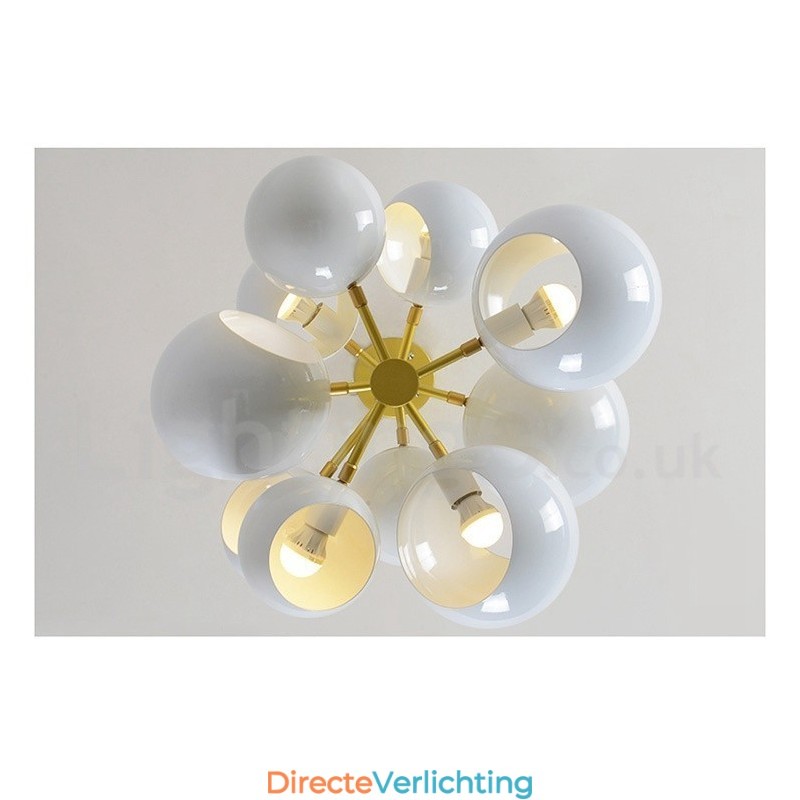 Witte 10-lichts moderne eigentijdse kroonluchterlamp