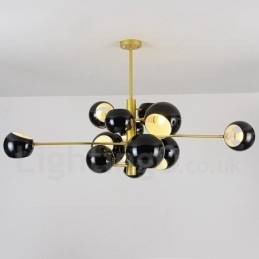 Zwarte 13-lichts moderne eigentijdse kroonluchterlamp