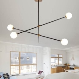 Moderne eigentijdse 4-lichts 2-laags kroonluchterlamp