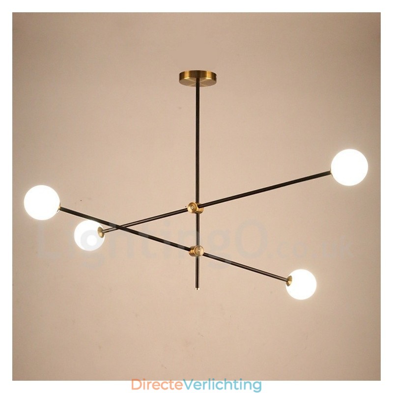 Moderne eigentijdse 4-lichts 2-laags kroonluchterlamp