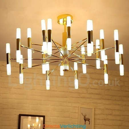40 Licht Gouden 2-laags Moderne Hedendaagse Kroonluchterlamp 40 Licht Gouden 2-laags Moderne Hedendaagse Kroonluchterlamp
