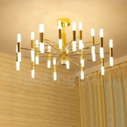 40 Licht Gouden 2-laags Moderne Hedendaagse Kroonluchterlamp