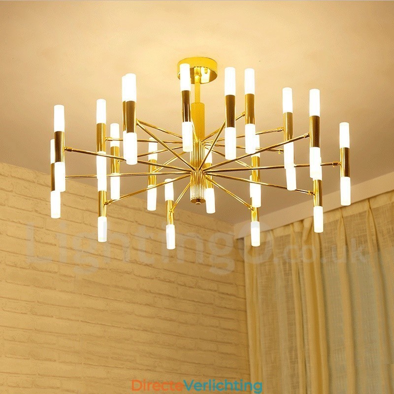 40 Licht Gouden 2-laags Moderne Hedendaagse Kroonluchterlamp