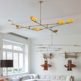 Moderne eigentijdse 8-lichts kroonluchterlamp