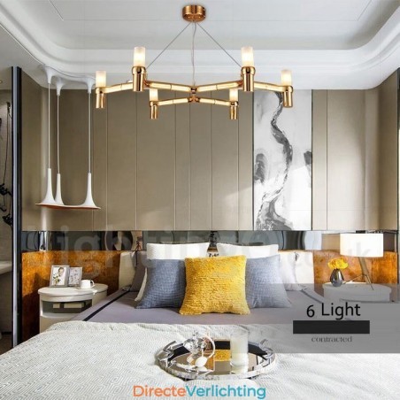 6-lichts enkellaags moderne eigentijdse kroonluchterlamp 6-lichts enkellaags moderne eigentijdse kroonluchterlamp
