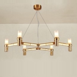 6-lichts enkellaags moderne eigentijdse kroonluchterlamp