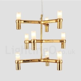 9 Licht 3-laags moderne eigentijdse kroonluchterlamp