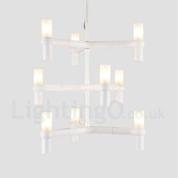 9 Licht 3-laags moderne eigentijdse kroonluchterlamp