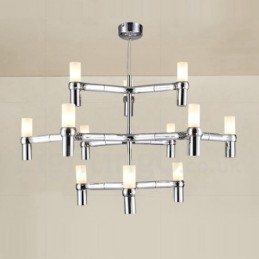 12 Licht 3-laags moderne eigentijdse kroonluchterlamp