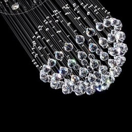 Hanglamp Moderne Kristallen Kroonluchter 5 Lampen Zilveren Baldakijn Helder Kristallen Bol Plafondlampen Armaturen