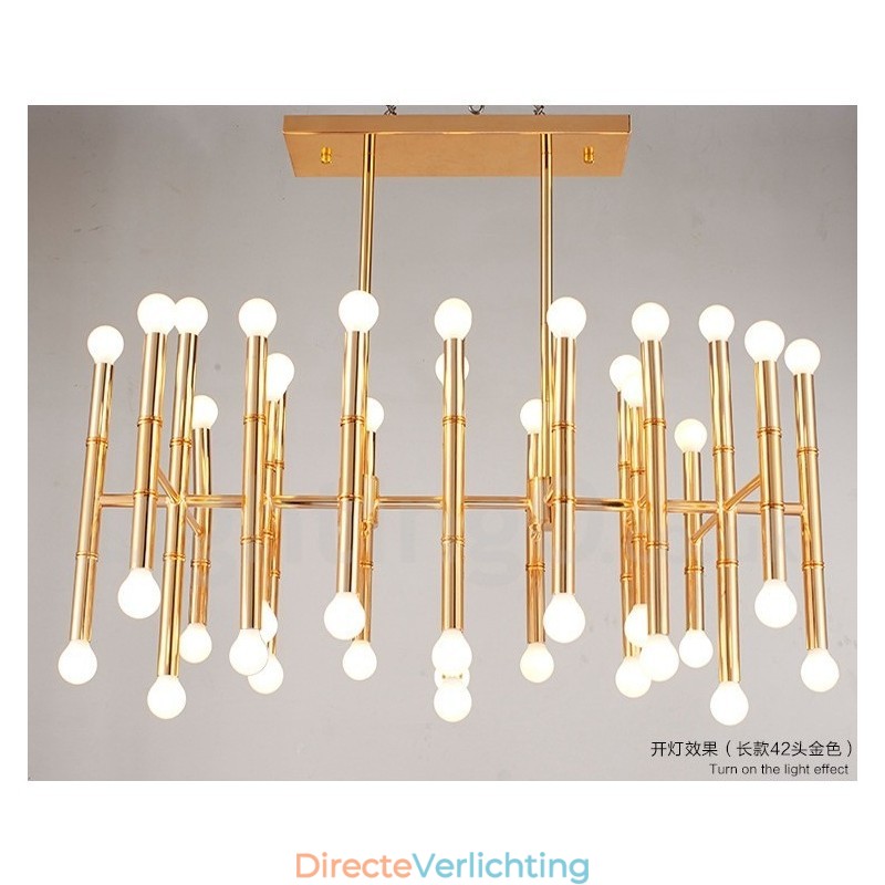 Moderne eigentijdse kroonluchter met 42 lampen voor licht