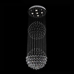 Hanglamp Moderne Kristallen Kroonluchter 5 Lampen Zilveren Baldakijn Helder Kristallen Bol Plafondlampen Armaturen
