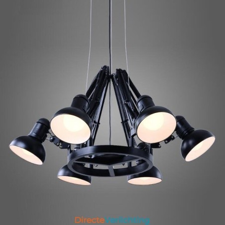 6-lichts moderne eigentijdse kroonluchterlamp met één laag 6-lichts moderne eigentijdse kroonluchterlamp met één laag