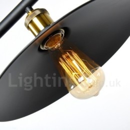 2-lichts landelijke vintage metalen hanglamp