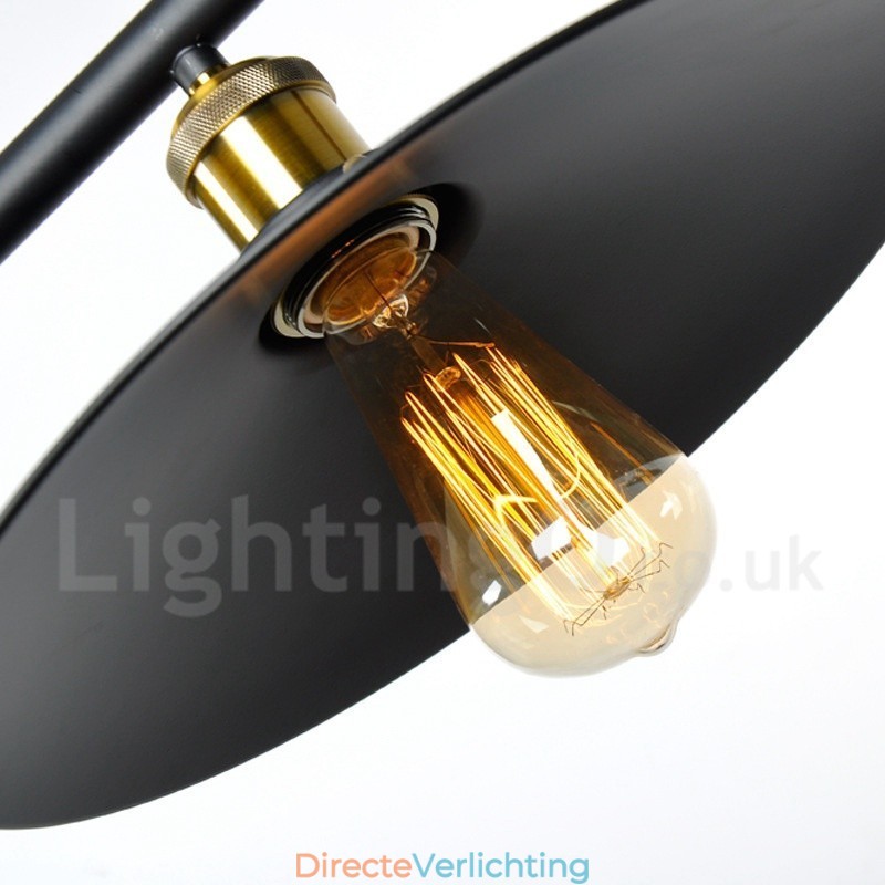 2-lichts landelijke vintage metalen hanglamp