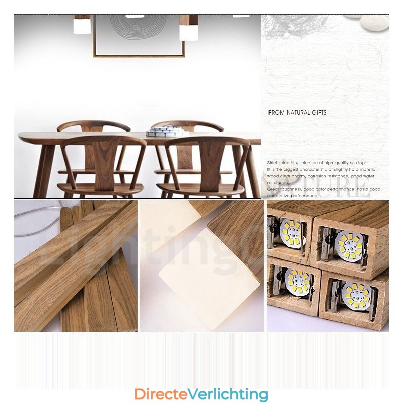 1 Lichts Moderne Hedendaagse Houten Hanglamp