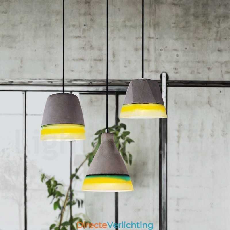 1-lichts vintage betonnen hanglamp