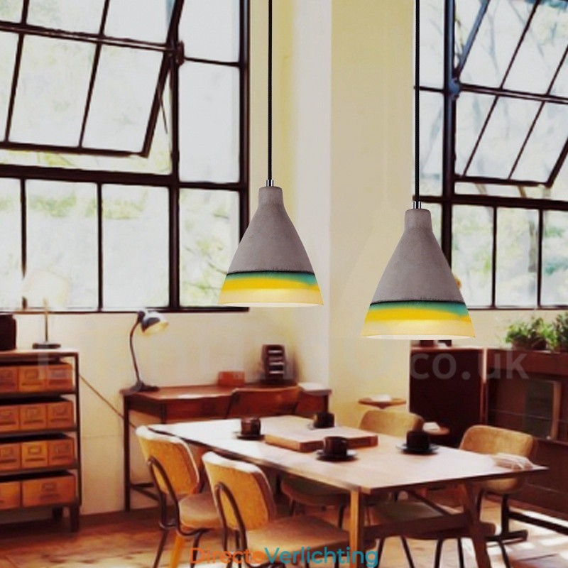 1-lichts vintage betonnen hanglamp