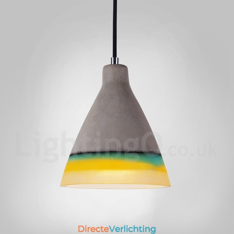 1-lichts vintage betonnen hanglamp