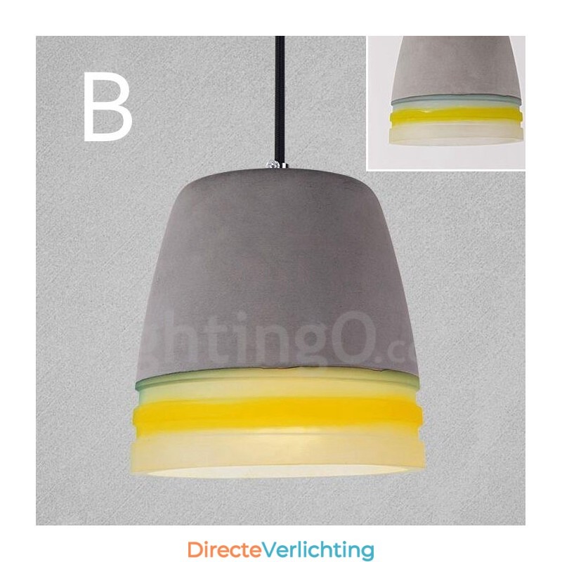 1-lichts vintage betonnen hanglamp