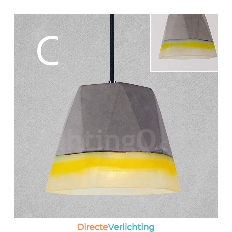 1-lichts vintage betonnen hanglamp