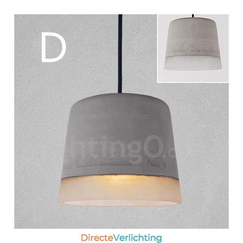 1-lichts vintage betonnen hanglamp