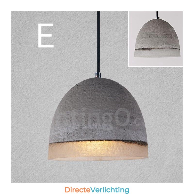1-lichts vintage betonnen hanglamp