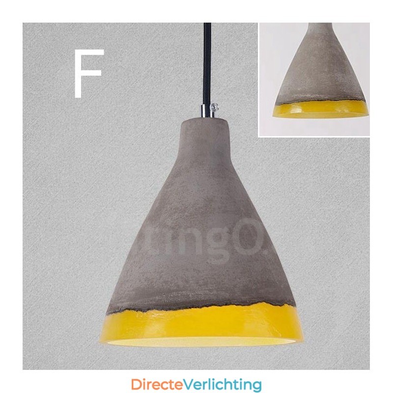 1-lichts vintage betonnen hanglamp