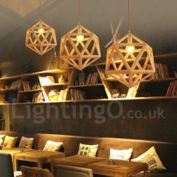 1 Lichts Moderne Hedendaagse Houten Hanglamp