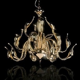 Moderne kroonluchterlamp 18 lampen G4 verguld