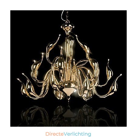 Moderne kroonluchterlamp 18 lampen G4 verguld Moderne kroonluchterlamp 18 lampen G4 verguld