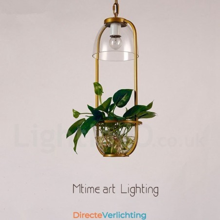 Traditionele klassieke hanglamp met één lichtbron van glas Traditionele klassieke hanglamp met één lichtbron van glas