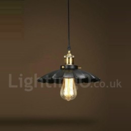 Zwarte metalen vintage hanglamp