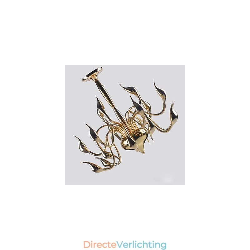 Moderne kroonluchterlamp 18 lampen G4 verguld