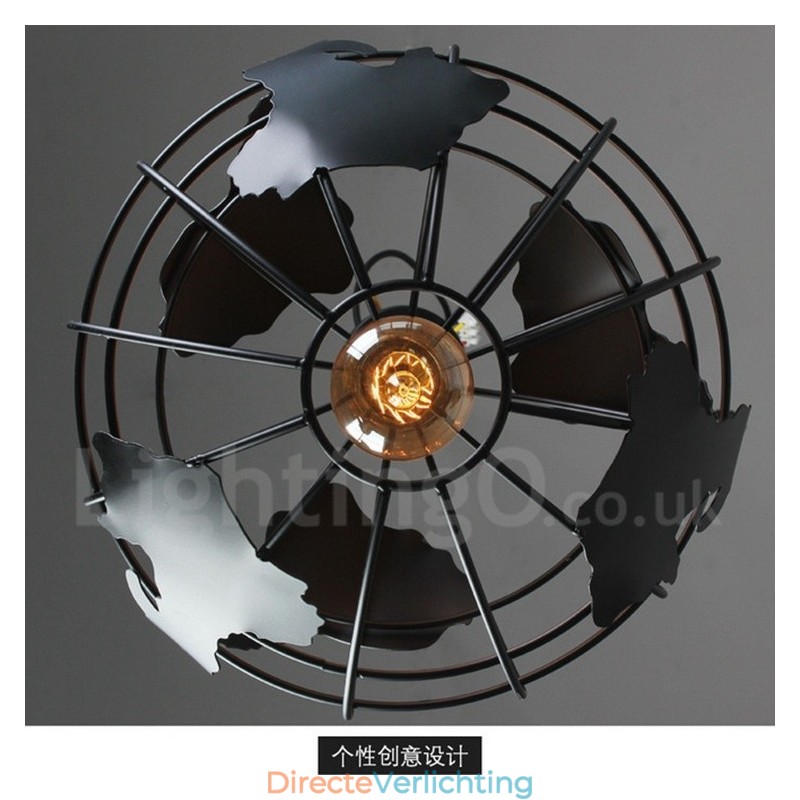 Land Vintage Globe Metalen Hanglamp