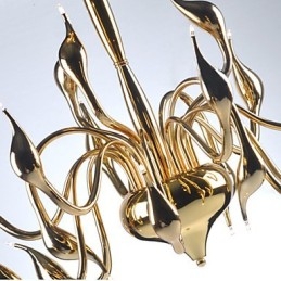 Moderne kroonluchterlamp 18 lampen G4 verguld