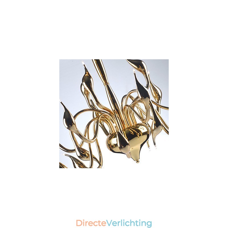 Moderne kroonluchterlamp 18 lampen G4 verguld