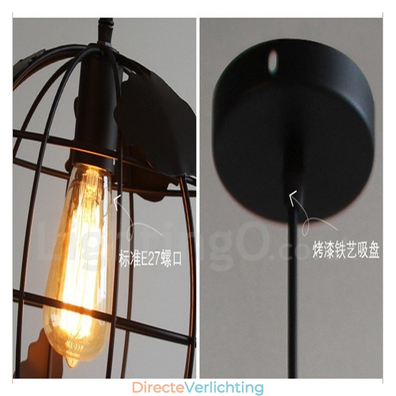 Land Vintage Globe Metalen Hanglamp