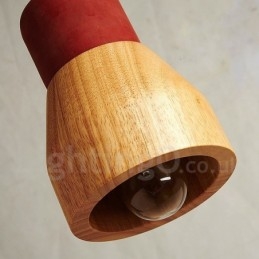 Vintage houten betonnen hanglamp