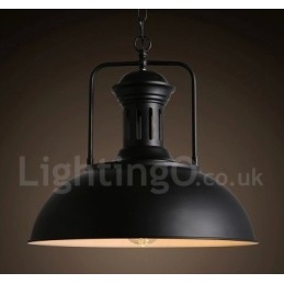 Zwarte vintage metalen hanglamp