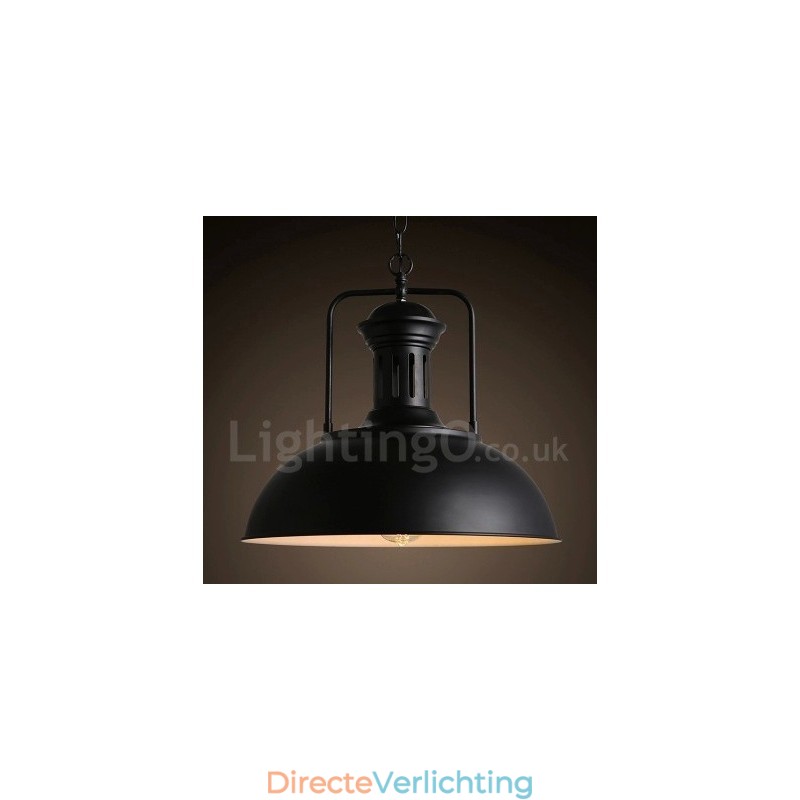 Zwarte vintage metalen hanglamp