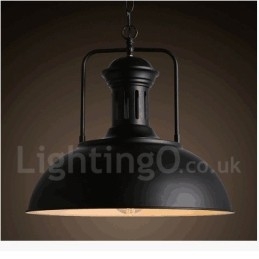 Zwarte vintage metalen hanglamp