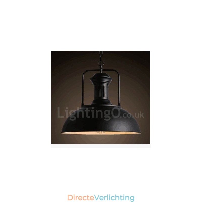 Zwarte vintage metalen hanglamp