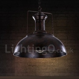 Zwarte vintage metalen hanglamp