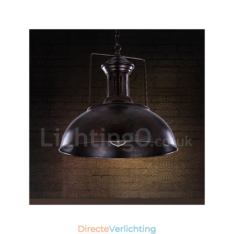 Zwarte vintage metalen hanglamp