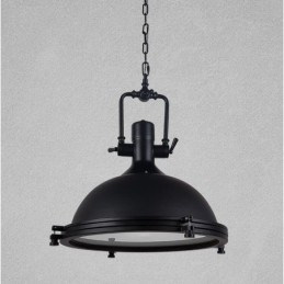 Zwarte vintage metalen hanglamp