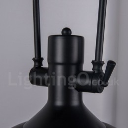 Zwarte vintage metalen hanglamp