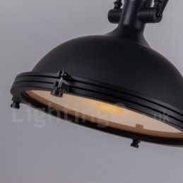 Zwarte vintage metalen hanglamp