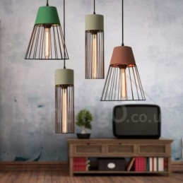 1 Licht Metalen Beton Hanglamp
